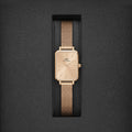  Shop Authentic Daniel Wellington Quadro Unitone Rose Gold Dial Rose Gold Mesh Strap Watch For Women - DW00100484 - Luxxuri