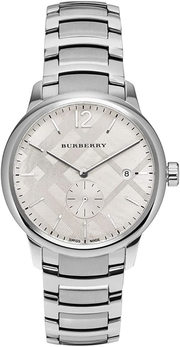  Shop Authentic Burberry The Classic Silver Dial Silver Steel Strap Watch for Men - BU10004 - Luxxuri