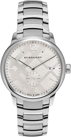 Shop Authentic Burberry The Classic Silver Dial Silver Steel Strap Watch for Men - BU10004 - Luxxuri