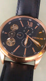 Shop Authentic Fossil Flynn Mechanical Blue Dial Blue Leather Strap Watch for Men - BQ2219 - Luxxuri