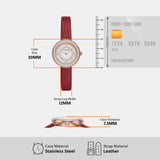  Shop Authentic Emporio Armani Two-Hand Analog White Dial Red Leather Strap Watch For Women - AR11532 - Luxxuri