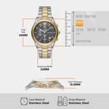  Shop Authentic Emporio Armani Paolo Chronograph Grey Dial Two Tone Steel Strap Watch For Men - AR11527 - Luxxuri