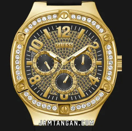  Shop Authentic Guess Duke Crystals Black Dial Black Silicone Strap Watch For Men - GW0641G2 - Luxxuri