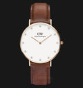  Shop Authentic Daniel Wellington Classy St Mawes White Dial Brown Leather Strap Watch For Women - DW00100075 - Luxxuri