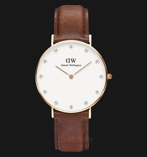  Shop Authentic Daniel Wellington Classy St Mawes White Dial Brown Leather Strap Watch For Women - DW00100075 - Luxxuri