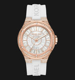  Shop Authentic Michael Kors Lennox Three-Hand Crystals Dial White Silicone Strap Watch For Women - MK7248 - Luxxuri