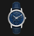  Shop Authentic Emporio Armani Luigi Automatic Blue Dial Blue Leather Strap Watch For Men - AR60030 - Luxxuri