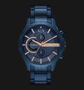  Shop Authentic Armani Exchange Hampton Chronograph Blue Dial Blue Steel Strap Watch For Men - AX2430 - Luxxuri