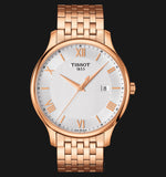  Shop Authentic Tissot T Classic Tradition White Dial Rose Gold Steel Strap Watch For Women - T063.610.33.038.00 - Luxxuri