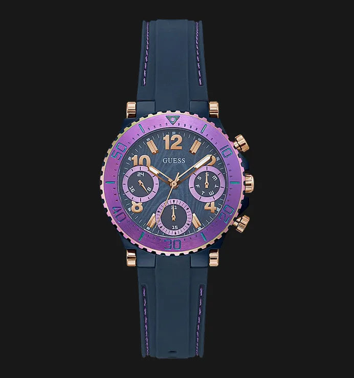  Shop Authentic Guess Cosmic Multifunction Blue Dial Blue Silicone Strap Watch For Women - GW0466L2 - Luxxuri