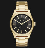  Shop Authentic Armani Exchange Nico Analog Black Dial Gold Steel Strap Watch For Men - AX2328 - Luxxuri