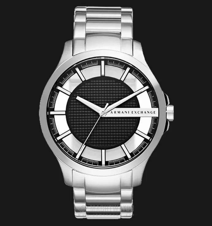  Shop Authentic Armani Exchange Hampton Chronograph Black Dial Silver Steel Strap Watch For Men - AX2179 - Luxxuri