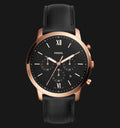  Shop Authentic Fossil Neutra Chronograph Black Dial Black Leather Strap Watch for Men - FS5381 - Luxxuri
