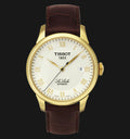  Shop Authentic Tissot Le Locle Automatic Gold Dial Brown Leather Strap Watch For Men - T41.5.413.73 - Luxxuri
