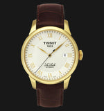  Shop Authentic Tissot Le Locle Automatic Gold Dial Brown Leather Strap Watch For Men - T41.5.413.73 - Luxxuri