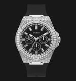  Shop Authentic Guess Baguette Crystals Black Dial Black Silicone Strap Watch For Men - GW0208G1 - Luxxuri
