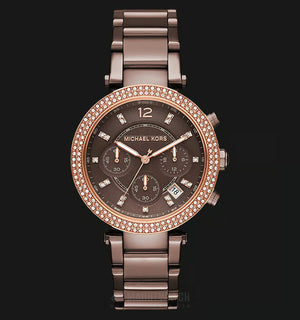  Shop Authentic Michael Kors Parker Analog Quartz Brown Dial Brown Steel Strap Watch For Women - MK6378 - Luxxuri