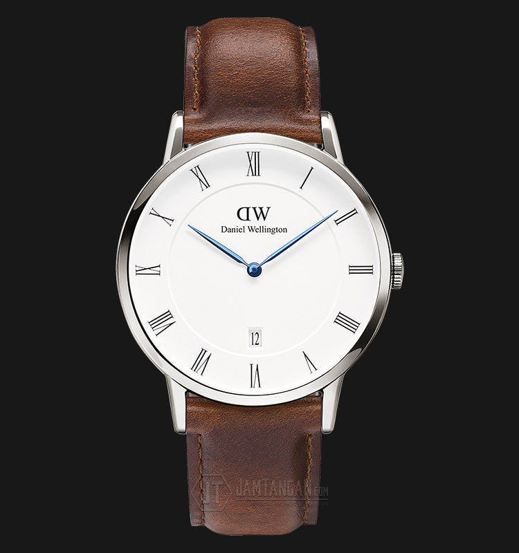  Shop Authentic Daniel Wellington Dapper St Mawes White Dial Brown Leather Strap Watch For Men - DW00100087 - Luxxuri