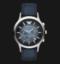  Shop Authentic Emporio Armani Classic Chronograph Blue Dial Blue Leather Strap Watch For Men - AR2473 - Luxxuri