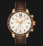  Shop Authentic Tissot Quickster Chronograph White Dial Brown Leather Strap Watch For Men - T095.417.36.037.02 - Luxxuri