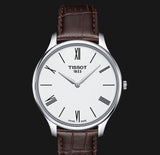  Shop Authentic Tissot T Classic Tradition 5.5 Quartz White Dial Brown Leather Strap Watch For Men - T063.409.16.018.00 - Luxxuri