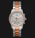  Shop Authentic Guess Mini Spectrum Quartz Silver Dial Two Tone Steel Strap Watch For Women - W0122L1 - Luxxuri
