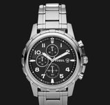  Shop Authentic Fossil Dean Chronograph Black Dial Silver Steel Strap Watch for Men - FS4542 - Luxxuri