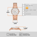  Shop Authentic Michael Kors Parker Three-Hand Mother of Pearl White Dial Rose Gold Steel Strap Watch For Women - MK4695 - Luxxuri