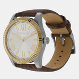  Shop Authentic Michael Kors Lexington Silver Dial Brown Leather Strap Watch For Women - MK4745 - Luxxuri