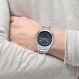  Shop Authentic Hugo Boss Steer Chronograph Blue Dial Silver Steel Strap Watch For Men - 1514048 - Luxxuri
