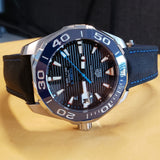  Shop Authentic Tag Heuer Aquaracer Calibre 5 Automatic Black Dial Black Nylon Strap Watch for Men - WAY201C.FC6395 - Luxxuri