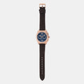 Emporio Armani Federico Chronograph Blue Dial Brown Leather Strap Watch For Men - AR11563