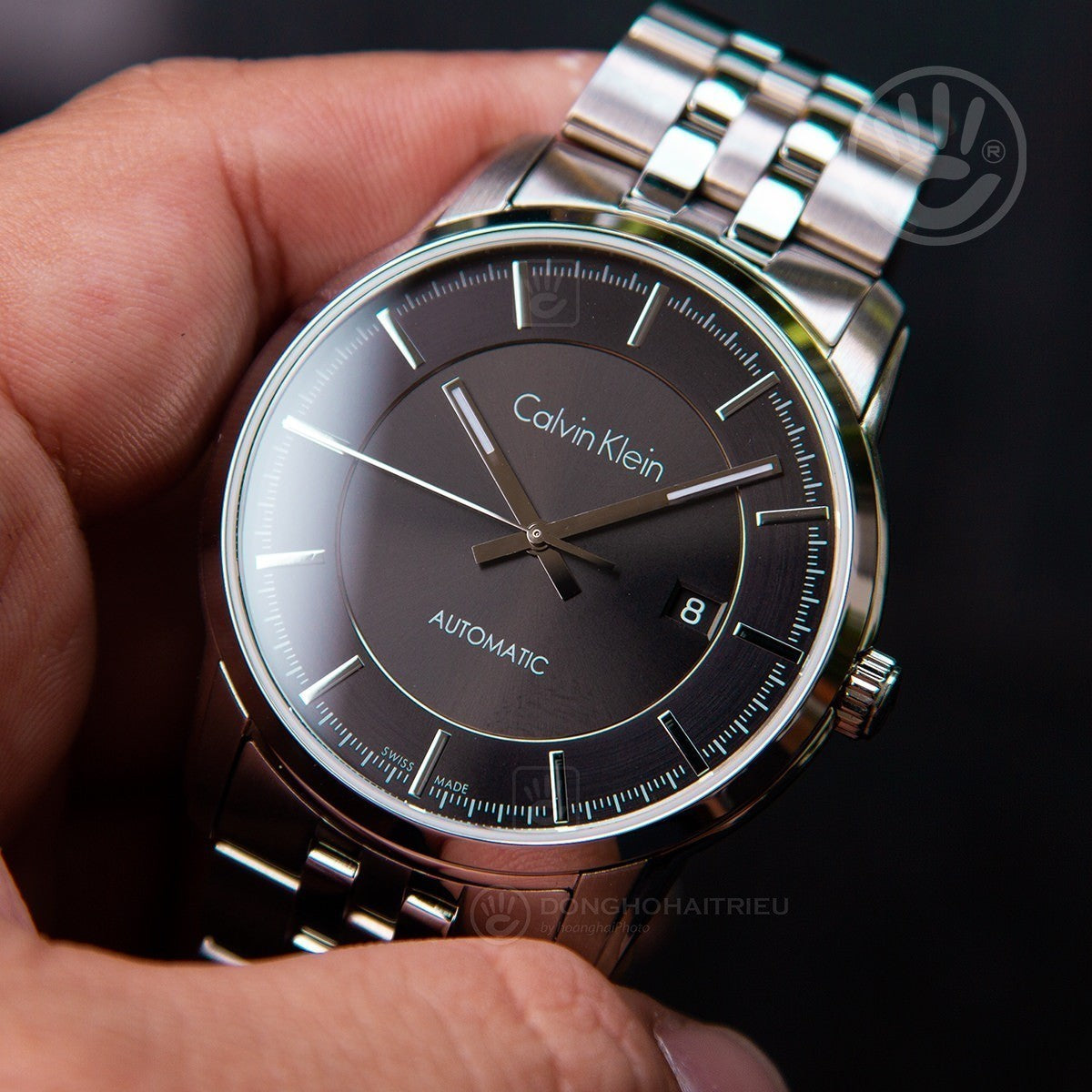  Shop Authentic Calvin Klein Infinity Black Dial Silver Steel Strap Watch for Men - K5S34141 - Luxxuri