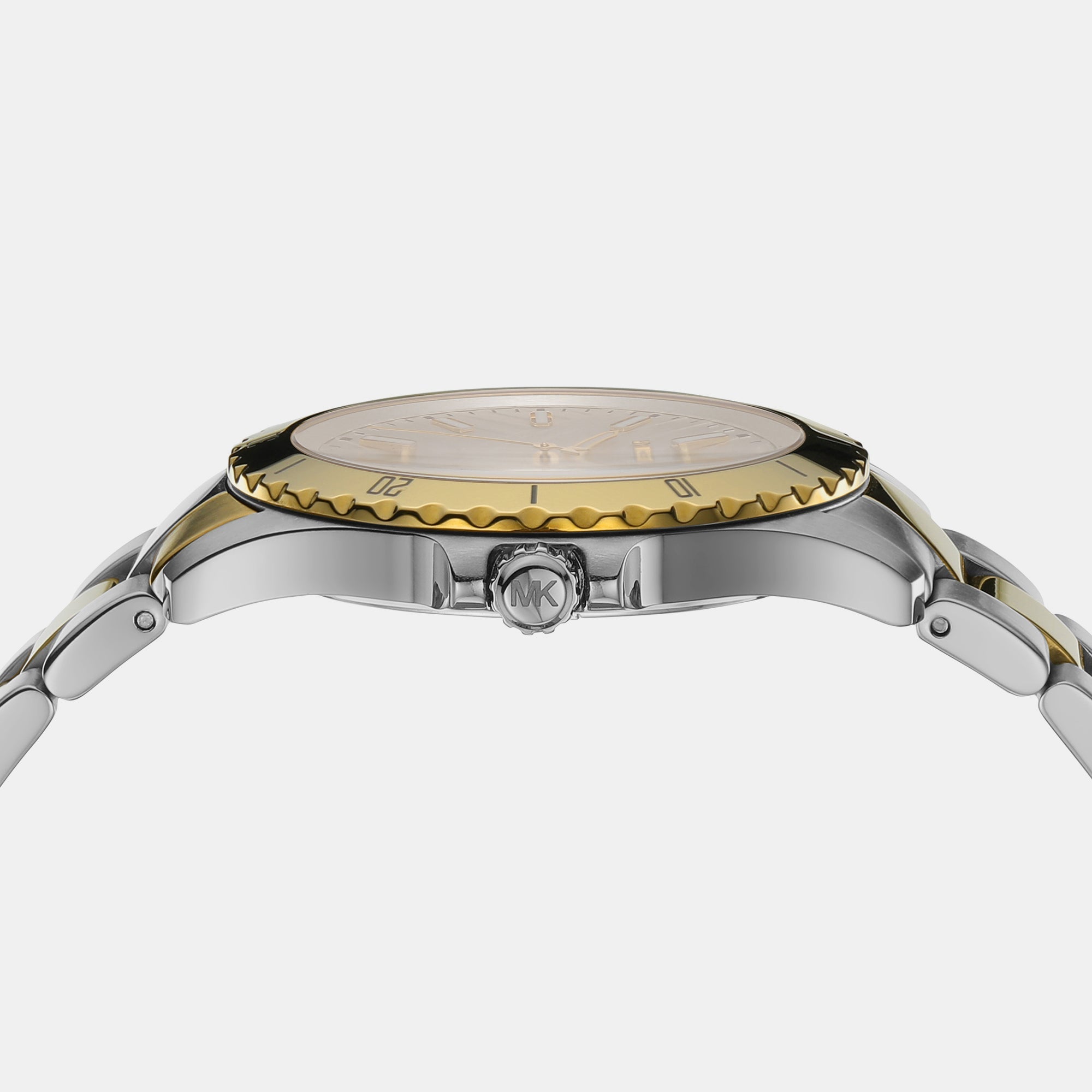 Michael Kors Everest Three Hand Silver Dial Two Tone Steel Strap Watch For Men - MK9141