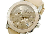  Shop Authentic Burberry The City Chronograph Rose Gold Dial Beige Leather Strap Watch For Women - BU9702 - Luxxuri