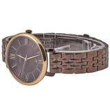  Shop Authentic Fossil Jacqueline Brown Dial Brown Steel Strap Watch for Women - ES4275 - Luxxuri