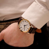  Shop Authentic Longines Record Automatic Stainless Steel 18K Gold Watch for Men - L2.821.5.11.2 - Luxxuri