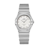  Shop Authentic Omega Constellation Manhattan Quartz Diamonds Mother of Pearl Dial Silver Steel Strap Watch for Women - 131.15.25.60.55.001 - Luxxuri