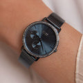 Hugo Boss Infinity Black Dial Black Mesh Bracelet Watch for Women -1502521