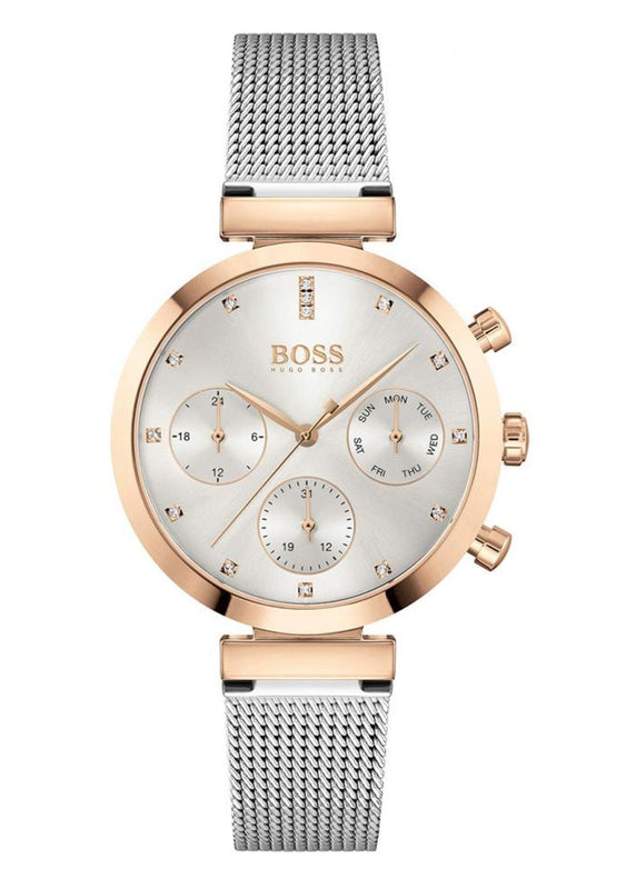  Shop Authentic Hugo Boss Flawless Silver Dial Silver Mesh Bracelet Watch for Women -1502551 - Luxxuri