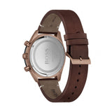  Shop Authentic Hugo Boss Santiago Grey Dial Brown Leather Strap Watch for Men - 1513861 - Luxxuri