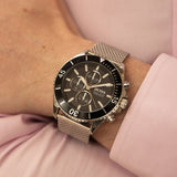  Shop Authentic Hugo Boss Ocean Edition Black Dial Silver Mesh Bracelet Watch for Men - 1513701 - Luxxuri