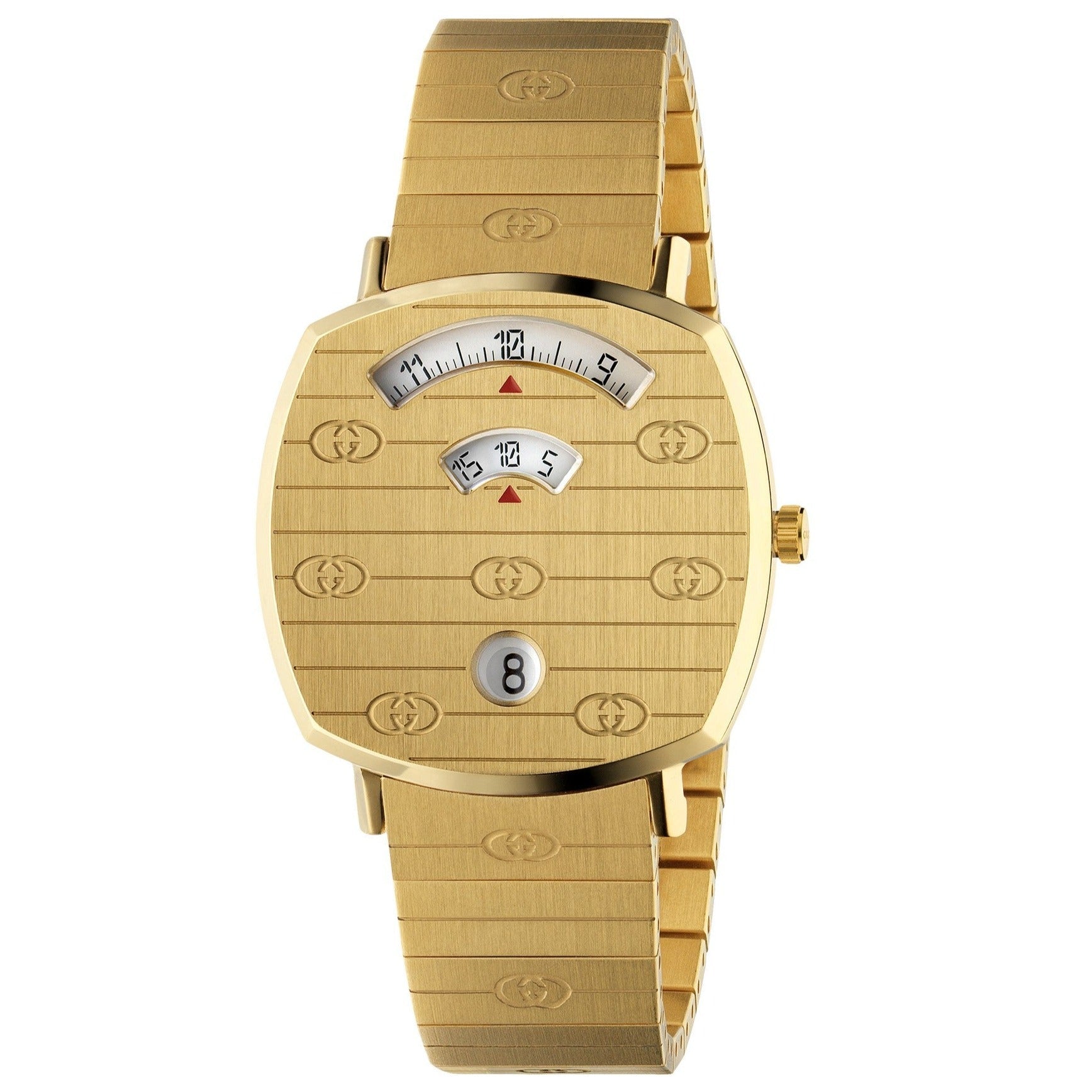  Shop Authentic Gucci Grip Yellow Gold Dial Yellow Gold Steel Strap Unisex Watch -  YA157403 - Luxxuri