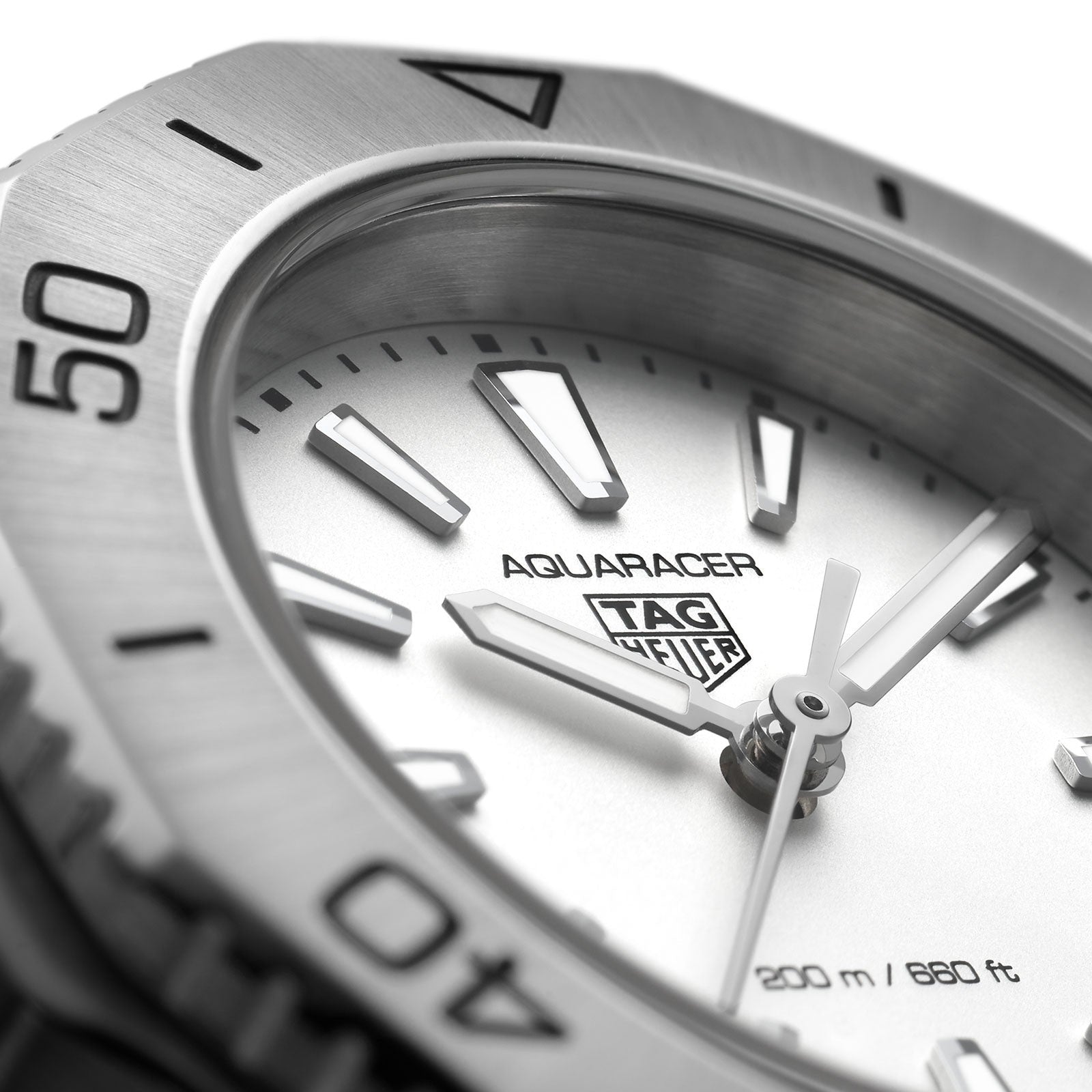  Shop Authentic Tag Heuer Aquaracer Professional 200 Quartz White Dial Silver Steel Strap Watch for Women - WBP1411.BA0622 - Luxxuri