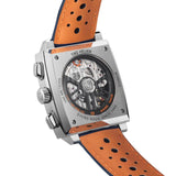  Shop Authentic Tag Heuer Monaco Gulf Automatic Chronograph Blue Dial Blue Leather Strap Watch for Men - CBL2115.FC6494 - Luxxuri