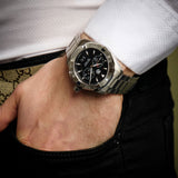 Shop Authentic Tag Heuer Aquaracer Chronograph Black Dial Silver Steel Strap Watch for Men - CAY1110.BA0927 - Luxxuri