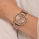  Shop Authentic Michael Kors Parker Pink Dial Two Tone Steel Strap Watch for Women - MK5896 - Luxxuri