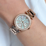  Shop Authentic Michael Kors Parker White Dial Rose Gold Steel Strap Watch for Women - MK5616 - Luxxuri