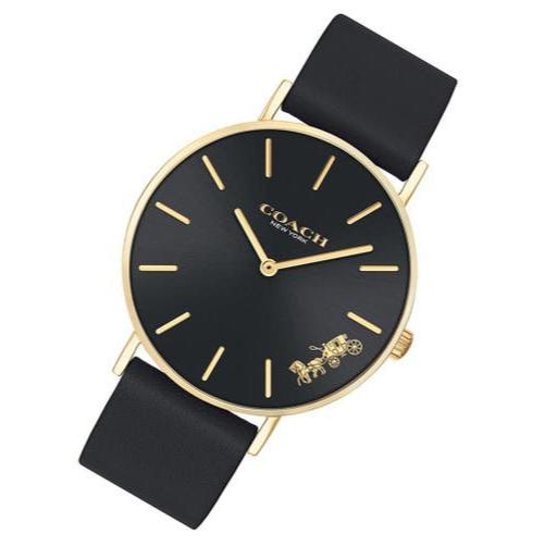  Shop Authentic Coach Perry Black Dial Black Leather Strap Watch for Women - 14503333 - Luxxuri