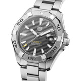  Shop Authentic Tag Heuer Aquaracer Calibre 5 Grey Dial Silver Steel Strap Watch for Men - WBD2113.BA0928 - Luxxuri